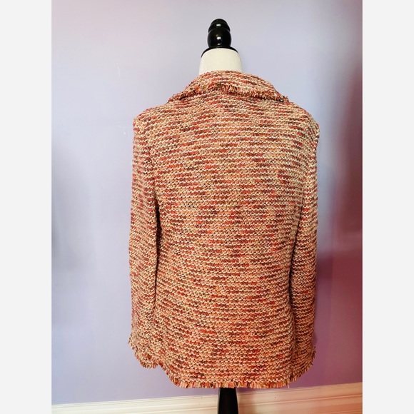 St. John Couture Fringe Trim Tweed Jacket - Picture 3 of 5